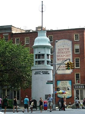 No longer a working lighthouse and no longer on its lofty perch, the Titanic Memorial is largely overlooked by tourists and New Yorkers alike. photo by Alice Lum