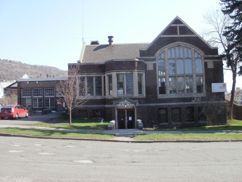View of the southwest facade of the building