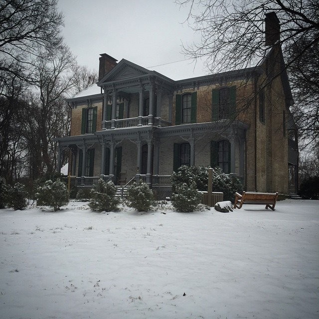 The Historic House (aka, The Historic Croft House), photo taken after a March 2015 snowstorm.