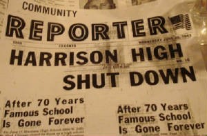 Community Reporter Cover " Harrison High Shut Down'