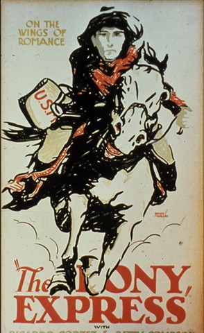 The first film about the Pony Express was released in 1925--and largely continued the practice of romanticizing the men who rode for the brief but influential delivery service (MOMA).