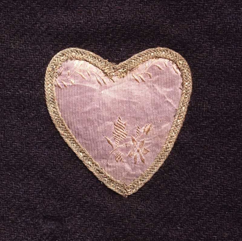 The fabric Purple Heart badge on display at the American Independence Museum.