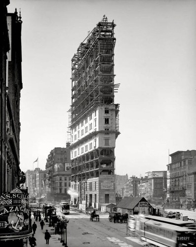 One Times Square Under Construction, 1903 