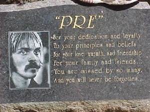 "Pre's" Rock Memorial Plaque