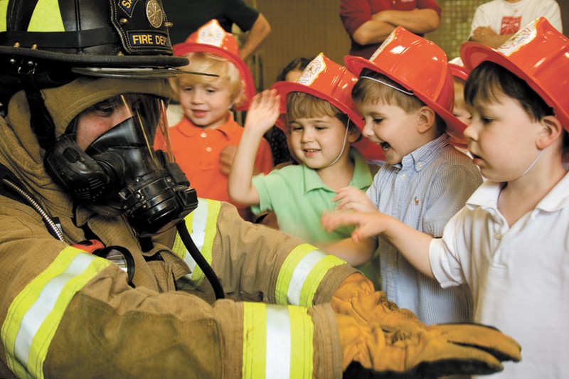 On children's days, they can see a firefighter up close and learn about fire safety.