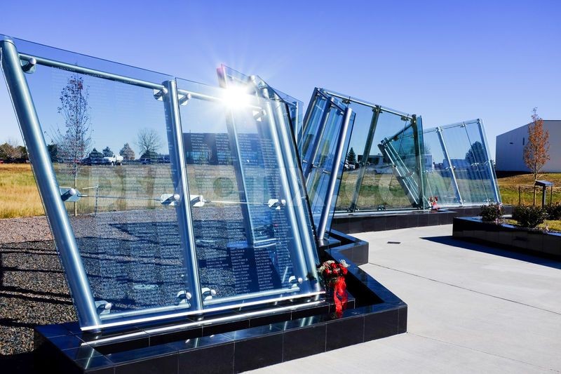 Close up of the memorial and the names.