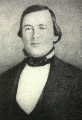 Hardin Bigelow, the first mayor of Sacramento. He served only for 1849-1850, before an infected gunshot wound killed him. One of the earliest champions for improving city infrastructure, he was wounded during the Squatters' Riots of 1850.