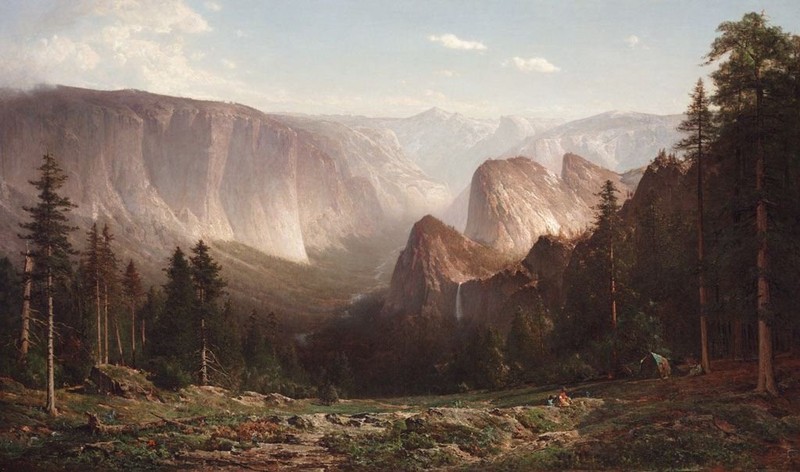 The Crocker has a special focus on collecting and exhibiting Californian art. This painting by landscape artist Thomas Hill captures the beauty of Yosemite Valley. Wikimedia Commons. 