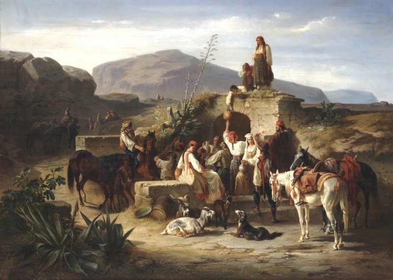 In addition to American art, European art from the sixteenth to nineteenth centuries also comprise the Crocker's core collections. This is a painting by German artist Eugen Adam.