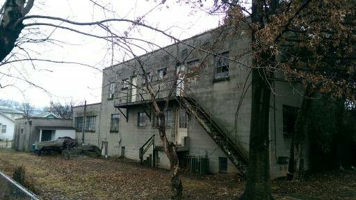 Rear view of the Hopson building which showed the curtiledge and rear porton of the side where Mrs. Hopson planted a garden which she shared with the neighbors in the immediate area.