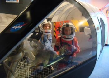Children at the Challenger Learning Center can imagine themselves as future astronauts on a simulated NASA mission.