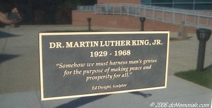 DR. MARTIN LUTHER KING JR. 1929-1968
"Somehow we must harness man's genius for the purpose of making peace and prosperity for all."
                                 Ed Dwight, Sculptor