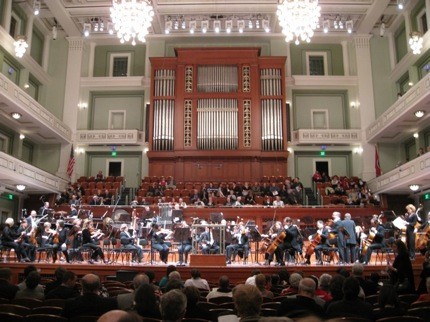 The interior of the Laura Turner Concert Hall.