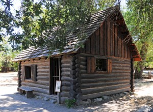 Reconstructed "Mormon Cabin" at Sutter's Mill built to scale and on the site where some Mormon Battalion members stayed while at the mill