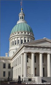 The Scott's statue is located just in front of The Old Courthouse.