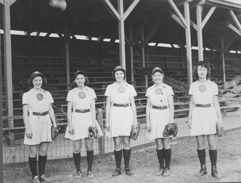 Racine Belles at Horlick Field (Courtesy of The History Museum, South Bend)