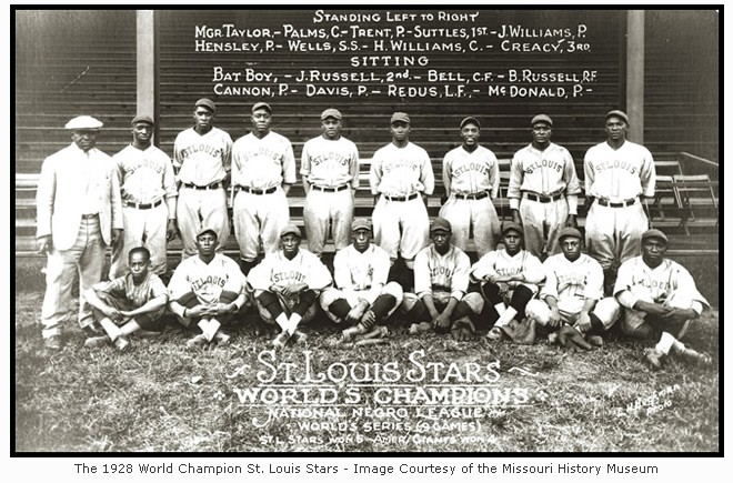 The 1928 World Champion St. Louis Stars- Image Courtesy of the Missouri History Museum 