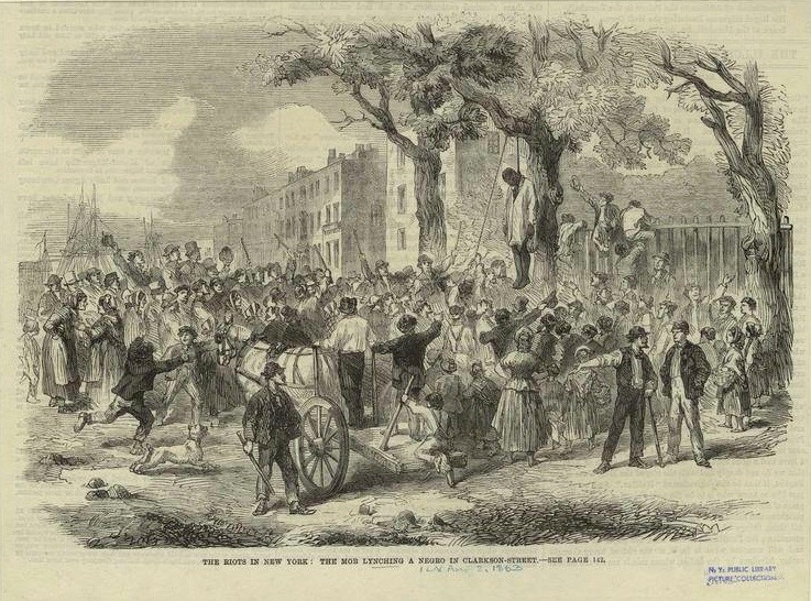 Another drawing of the Jones lynching 