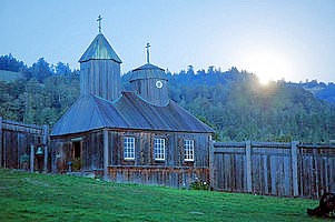 The Chapel was originally built in the mid-1820s. It was the first Russian Orthodox structure in North America outside of Alaska, although Ross had no resident priest.