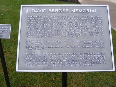 David Berger National Memorial Marker