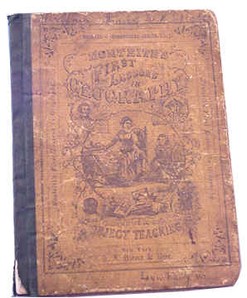 Geography Book from 1867 located at the Legacy Museum