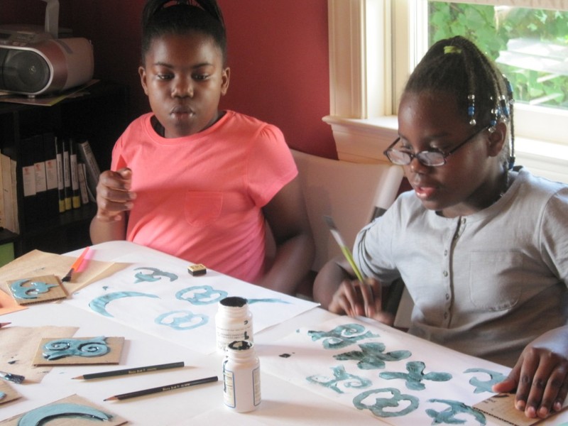 Children engage in hands on activities that are aimed at engaging the community's youth in educational activities that explore African American history at the Legacy Museum's adjacent activity center.