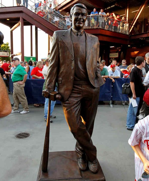 The Harry Kalas Statue inside Citizens Bank Park