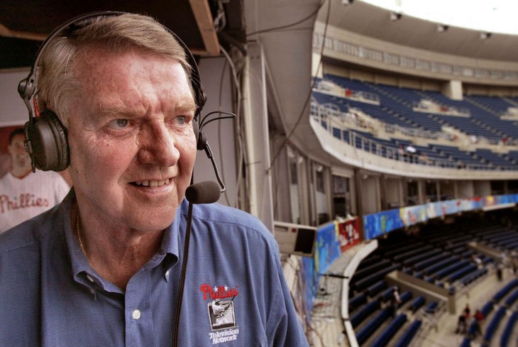 Harry Kalas, Philadelphia Phillies broadcaster for 38 years.