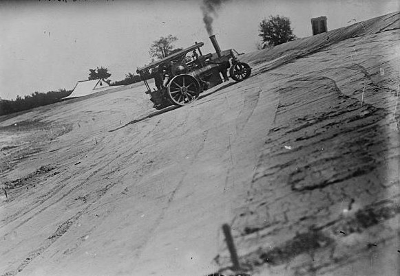 The Indianapolis Motor Speedway under construction. Courtesy of the Library of Congress