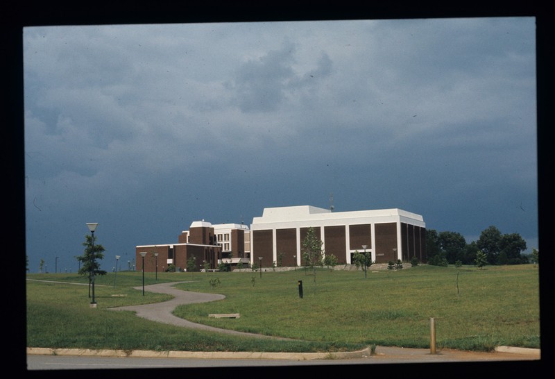 View of the UAH Library and Roberts Hall