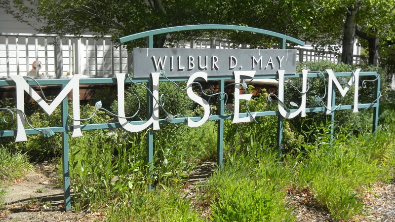 Entrance to the museum adorned in foliage.