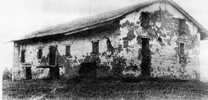 The Casa Grande's condition before restoration. A 3-story nerve center for Sutter's operation, it contains the office in which James Marshall presented to Sutter the gold nuggets that began the Gold Rush.