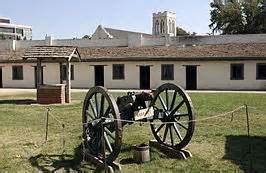 Cannons at Sutter's Fort. The outpost was one of the most heavily defended in California at it's height, though it never belonged to the Mexican Army and was only briefly held by the U.S. Army.