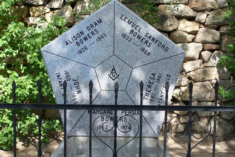 One of the Masonic grave sites that dot the land around the mansion.