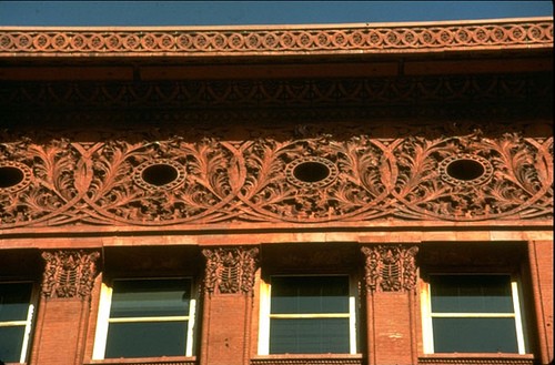 A detail of the cornice of the Wainwright Building