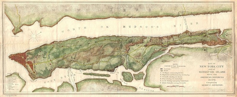 1776 map of Manhattan illustrating how rural what would become E 61st St. was at the time of the construction of Mount Vernon. 