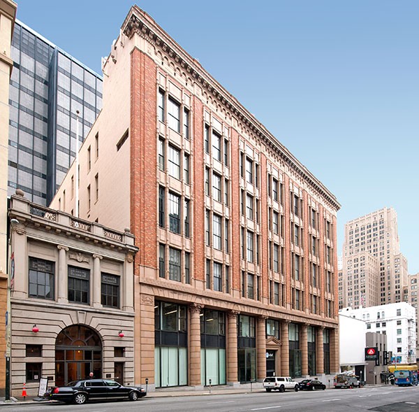 The Pacific Telephone Building where the plaque is mounted.
