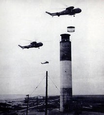 Older photo of the lighthouse during air shows.