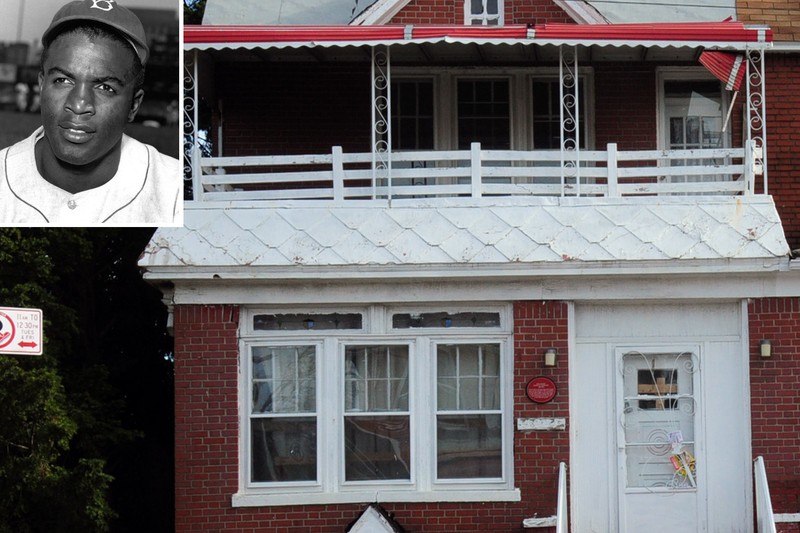 Picture of Jackie Robinson and his former Brooklyn home
courtesy of nypost.com