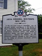 The National Historical marker outside the Bontemps home. 