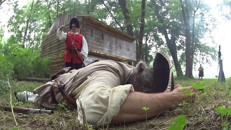 Reinactors play out the attack on Fort Venango