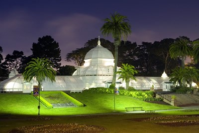 The Conservatory of Flowers at Night 