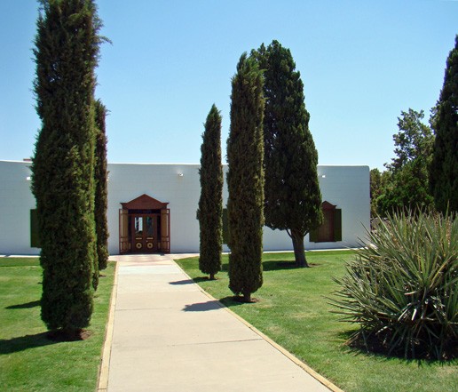 The Magoffin home. Here you can see its beautiful adobe style architecture.