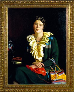 An oil painting of Caroline Stevens Rogers c.1931 