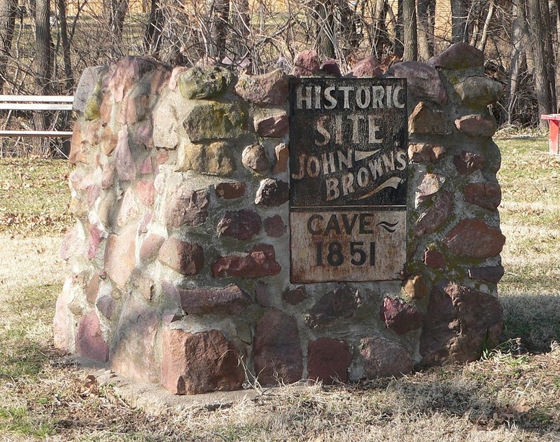 From 1938 to 2002 the site included a tourist attraction called "John Brown's Cave." To read about the history of this site, read James Potter's article linked below. 