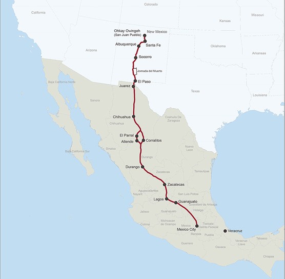 El Camino Real Historic Trail Map