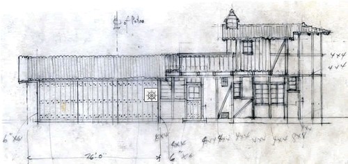 Original Sketch of the Weber House by Peter J. Weber