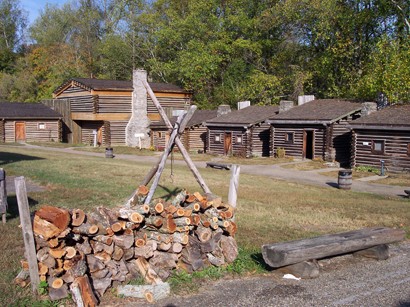 Interior of Fort Boonesborough reconstruction