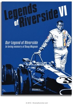 A legend poster at the Riverside International Auto Museum