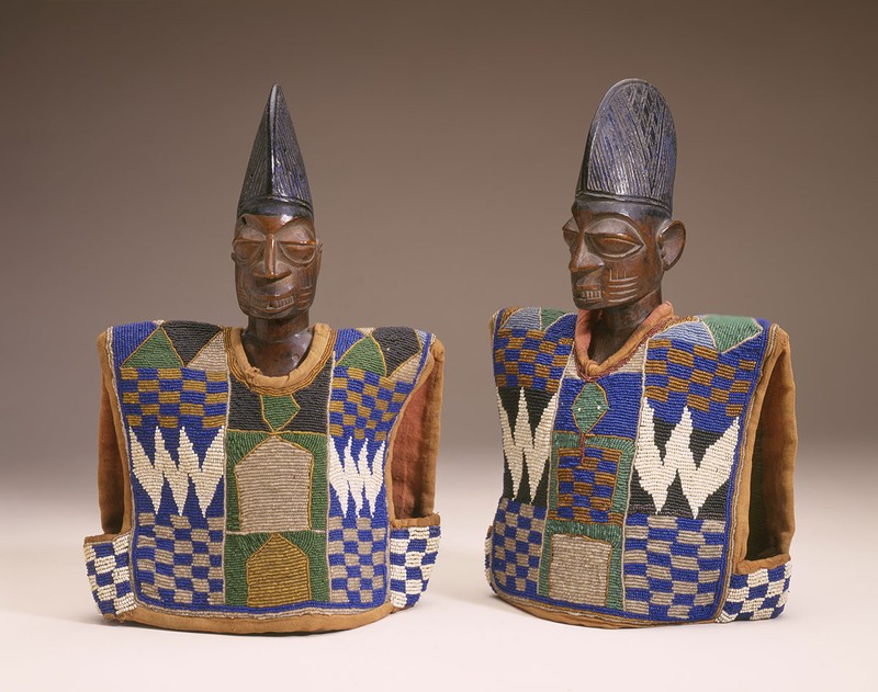 Twin Memorial Figures, Yoruba Peoples, Nigeria